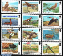 Falkland Islands 1998 Definitives, Birds 12v, Mint NH, Nature - Birds - Geese - Other & Unclassified