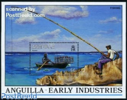 Anguilla 1993 Fishing S/s, Mint NH, Nature - Transport - Fishing - Ships And Boats - Pesci