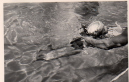 Photographie Photo Anonyme Vintage Nage Natation Piscine Eau  - Other & Unclassified