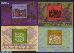 France 2011 Lace 4 S/s, Mint NH, Various - Other Material Than Paper - Textiles - Unused Stamps