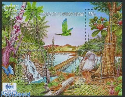 New Caledonia 2011 Blue River Park S/s, Mint NH, Nature - Birds - Flowers & Plants - Art - Bridges And Tunnels - Unused Stamps