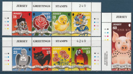 JERSEY 1995 SERIE COMPLETE TIMBRES DE VOEUX YT 673 A 681 NEUF** MNH - Jersey