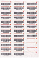 Partial Black Print Error, EFO Of Registration Tracking Label Of India Post, Full Sheet, - Plaatfouten En Curiosa