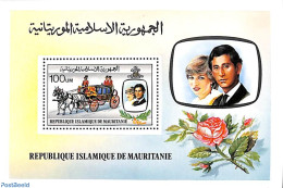 Mauritania 1981 CHarles And Diana Wedding S/s, Mint NH, History - Transport - Charles & Diana - Kings & Queens (Royalt.. - Koniklijke Families