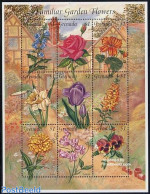 Grenada 1996 Familiar Garden Flowers 9v M/s, Mint NH, Nature - Flowers & Plants - Autres & Non Classés