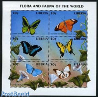 Liberia 1998 Butterflies 6v M/s, Ornithoptera Prismus, Mint NH, Nature - Butterflies - Andere & Zonder Classificatie