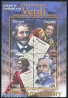 Guyana 2001 Verdi 4v M/s, Mint NH, Performance Art - Music - Musique