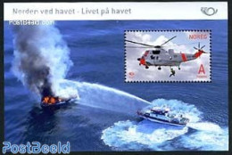Norway 2012 Norden S/s, Mint NH, History - Transport - Europa Hang-on Issues - Fire Fighters & Prevention - Helicopter.. - Unused Stamps