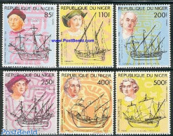 Niger 1991 Discovery Of America 6v, Mint NH, History - Transport - Explorers - Ships And Boats - Explorers