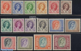 Rhodesia & Nyasaland 1954 Definitives 16v, Mint NH - Other & Unclassified