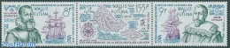 Wallis & Futuna 1986 Horn Islands 3v [::], Mint NH, History - Transport - Various - Explorers - Netherlands & Dutch - .. - Explorateurs