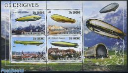 Sao Tome/Principe 2008 Zeppelins 4v M/s, Mint NH, Transport - Zeppelins - Zeppeline