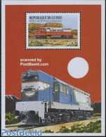 Guinea, Republic 1999 Locomotives S/s, Illinois Central, Mint NH, Transport - Railways - Trains