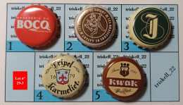 5 Capsules De Bière   Lot N° 29-3 - Bier