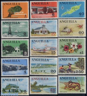 Anguilla 1967 Definitives 15v, Mint NH, Nature - Transport - Various - Flowers & Plants - Aircraft & Aviation - Ships .. - Flugzeuge