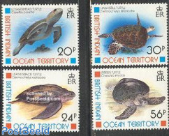 British Indian Ocean 1996 Sea Turtles 4v, Mint NH, Nature - Reptiles - Turtles - Other & Unclassified