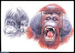 Angola 2000 Orang Utan S/s, Mint NH, Nature - Animals (others & Mixed) - Monkeys - Angola