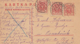 Polen: 1921: Postkarte Nach Osnabrück - Altri & Non Classificati