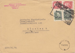 Polen: 1951: Warschau Statistikbüro Nach München - Sonstige & Ohne Zuordnung