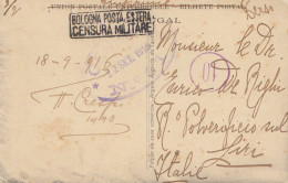 Portugal: 1916: Ansichtskarte Ericeira Nach Italien, Zensur - Sonstige & Ohne Zuordnung