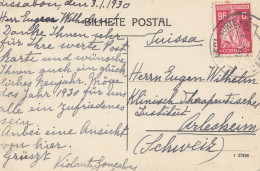 Portugal: 1930: Ansichtskarte Lisboa In Die Schweiz - Other & Unclassified