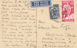 Portugal: 1938: Luftpost Ansichtskarte Lisboa Nach Karlsruhe - Other & Unclassified