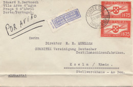Portugal: 1939: Luftpost Porto Nach Köln, Textilmaschinenfabrik - Madère