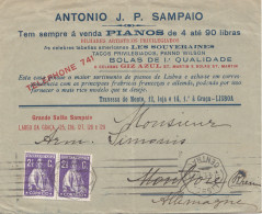 Portugal: 1915: Brief Aus Lisboa - Auto Pianos - Other & Unclassified