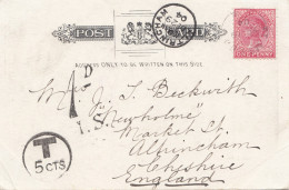 Australien: 1904: Postcard Adelaide To Altringham - Andere & Zonder Classificatie