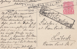 Australien: 1911: Postcard Sydney, Fine 10C To Lübeck - Other & Unclassified