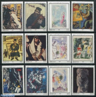 Bhutan 1987 Marc Chagall 12v, Mint NH, Art - Modern Art (1850-present) - Paintings - Bhutan