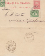 Paraguay 1895: Post Card Ausuncion To Lisbonne/Portugal - Paraguay