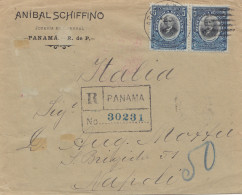 Panama 1911: Registered Letter To Napoli/Italia Via New York - Panama