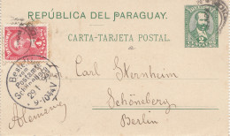 Paraguay 1899: Post Card Ausuncion To Schöneberg/Berlin - Paraguay