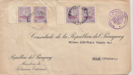 Paraguay 1937: Ministerio De Relaciones Exteriores To Milano/Italy - Paraguay