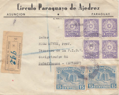 Paraguay 1954: Registered Asuncion To Schaffhausen/Switzerland - Paraguay