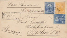 Peru 1896: Registered Letter Via Panama To Berlin - Pérou
