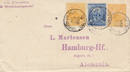 Peru 1896: Callao To Hamburg Via Panama & Southampton - Peru