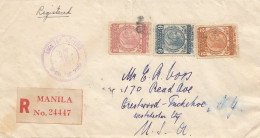 Philippines 1938: Registered Manila To Crestwood/USA - Philippines