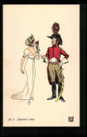 Künstler-AK Sign. Wr. De May: Schweizer Infanterie-Soldat Mit Frau  - Other & Unclassified