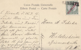 Saint Vincent 1913: Post Card Cabo Verde To Hildesheim - St.Vincent (1979-...)