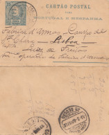Acores: 1897 Post Card Ponta Delgada To Lisboa - Azores