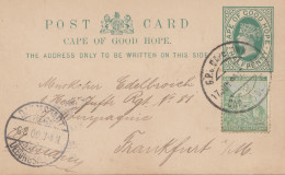 South Africa 1900: Cape Town Post Card To Frankfurt - Other & Unclassified