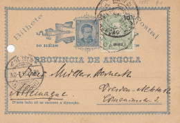 Angola: 1908: Post Card Lobito To Dresden - Angola