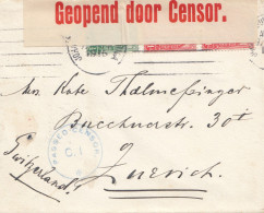 South Africa 1915: Johannesburg To Zürich, Censor - Autres & Non Classés