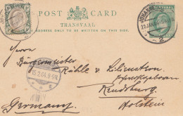 South Africa 1904: Johannesburg Post Card To Rendsburg - Altri & Non Classificati