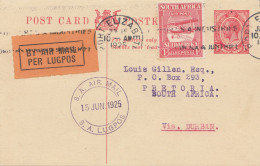 South Africa 1925: Air Mail Port Elizabeth To Pretoria - Other & Unclassified