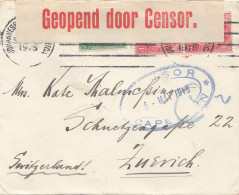 South Africa: 1915: Johannesburg To Zürich, Censor Opened - Autres & Non Classés