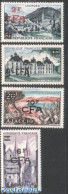 Reunion 1954 Definitives 4v, Unused (hinged), Religion - Churches, Temples, Mosques, Synagogues - Art - Castles & Fort.. - Churches & Cathedrals