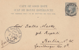 South Africa 1896: Post Card Aberdeen To Berlin - Other & Unclassified